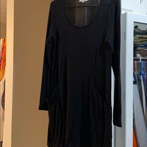 Altar’d State Long Sleeve Black Dress with Pockets